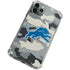 NFL Detriot Lions Camo iPhone 11 Pro Max Clear Case