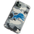 NFL Detriot Lions Camo iPhone 12 Pro Clear Case