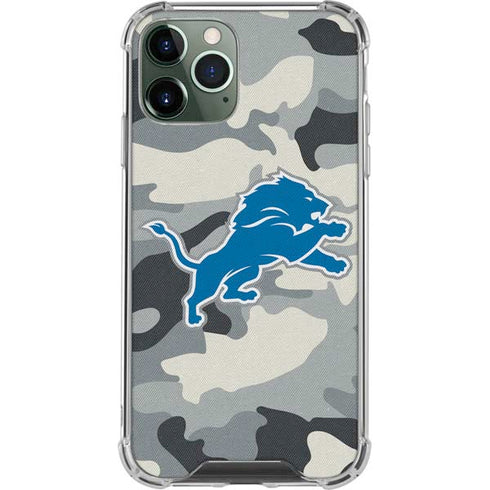 NFL Detriot Lions Camo iPhone 12 Pro Max Clear Case