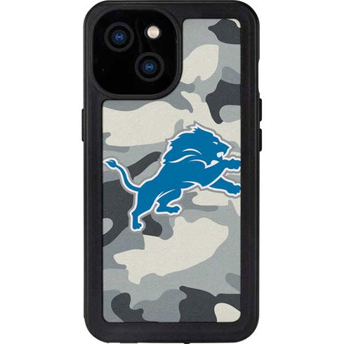 NFL Detriot Lions Camo iPhone 13 Mini Waterproof Case