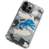 NFL Detriot Lions Camo iPhone 13 Pro Clear Case