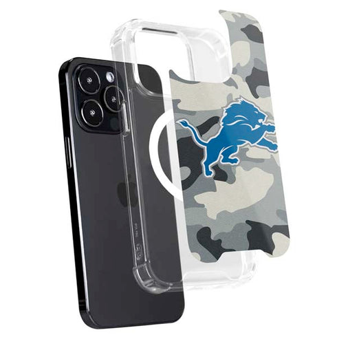 NFL Detriot Lions Camo iPhone 13 Pro Max MagSafe Case