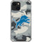 NFL Detriot Lions Camo iPhone 14 Plus Clear Case