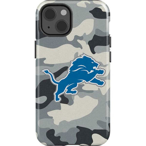 NFL Detriot Lions Camo iPhone 15 Impact Case