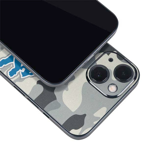 NFL Detriot Lions Camo iPhone 14 Plus Skin