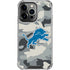 NFL Detriot Lions Camo iPhone 14 Pro Clear Case