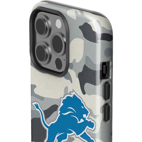 NFL Detriot Lions Camo iPhone 15 Pro Impact Case