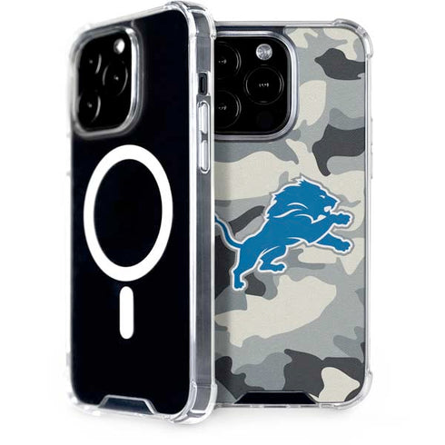 NFL Detriot Lions Camo iPhone 15 Pro MagSafe Case