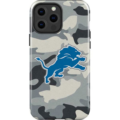 NFL Detriot Lions Camo iPhone 15 Pro Max Impact Case