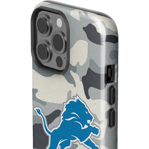 NFL Detriot Lions Camo iPhone 15 Pro Max Impact Case