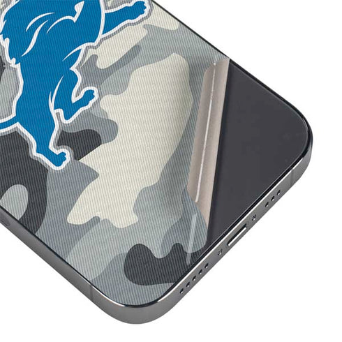 NFL Detriot Lions Camo iPhone 14 Pro Skin