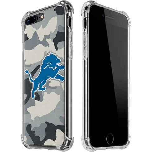 NFL Detriot Lions Camo iPhone 7/8 Plus Clear Case