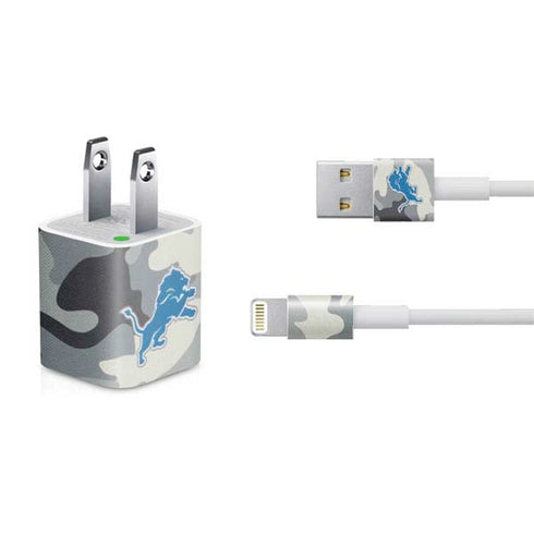 NFL Detriot Lions Camo iPhone Charger (5W USB) Skin