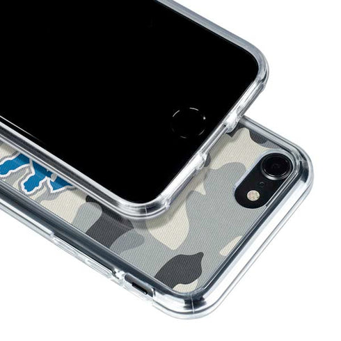NFL Detriot Lions Camo iPhone SE (2nd & 3rd Gen) Clear Case