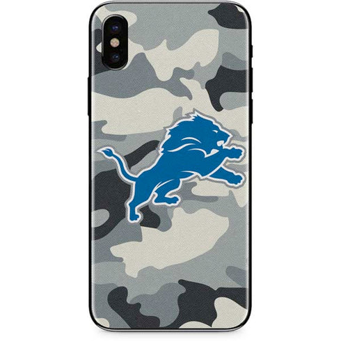 NFL Detriot Lions Camo iPhone X Skin