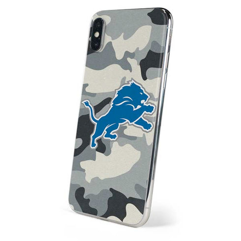 NFL Detriot Lions Camo iPhone X Skin