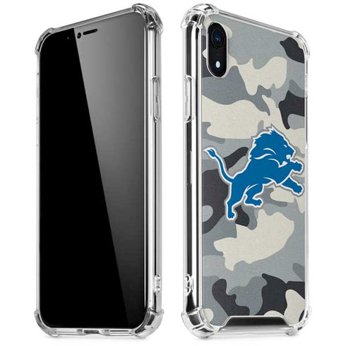 NFL Detriot Lions Camo iPhone XR Clear Case