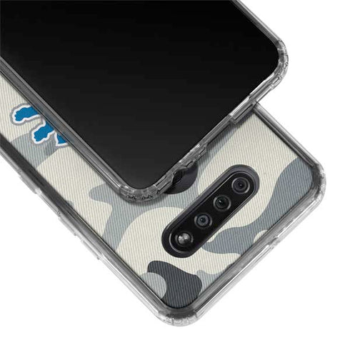 NFL Detriot Lions Camo LG K51/Q51 Clear Case