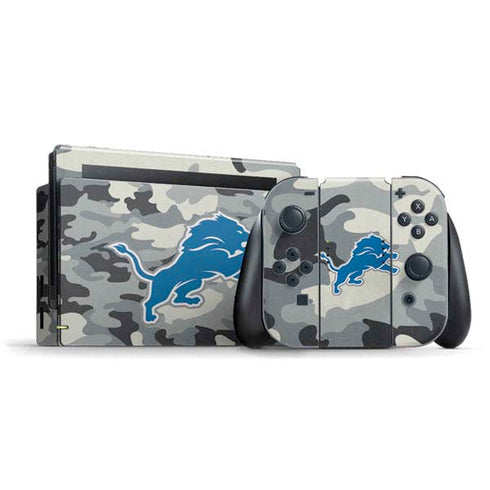 NFL Detriot Lions Camo Nintendo Switch Bundle Skin