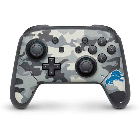 NFL Detriot Lions Camo Nintendo Switch Pro Controller Skin