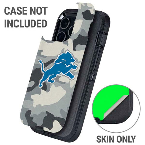 NFL Detriot Lions Camo Otterbox Defender iPhone Skin