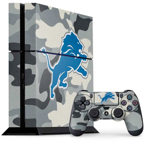 NFL Detriot Lions Camo PS4 Console and Controller Bundle Skin