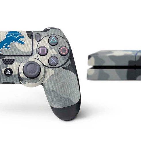 NFL Detriot Lions Camo PS4 Console and Controller Bundle Skin