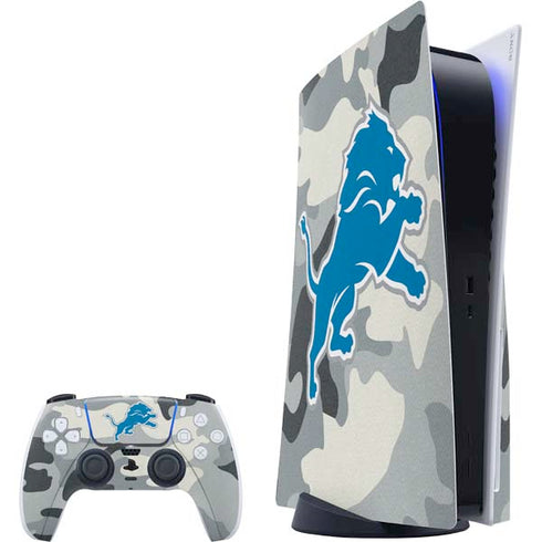 NFL Detriot Lions Camo PS5 Bundle Skin