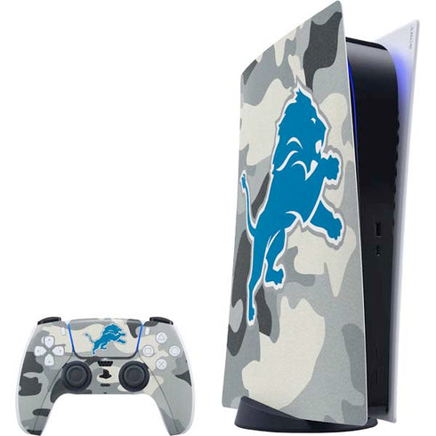 NFL Detriot Lions Camo PS5 Digital Edition Bundle Skin