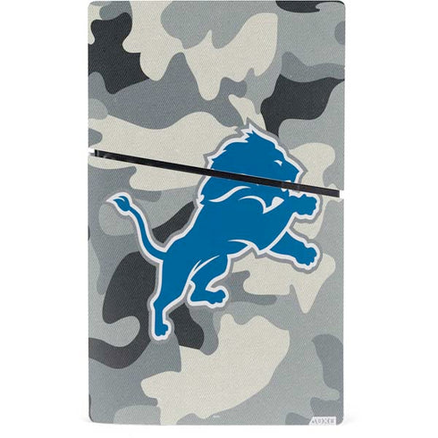 NFL Detriot Lions Camo PS5 Slim Digital Edition Console Skin