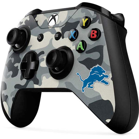 NFL Detriot Lions Camo Xbox One X Controller Skin