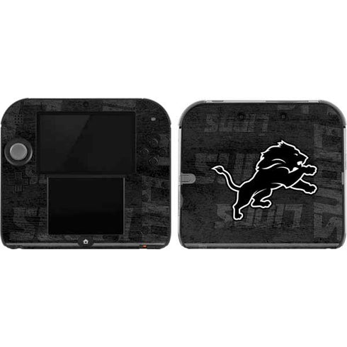 NFL Detroit Lions Black & White Nintendo 2DS Skin