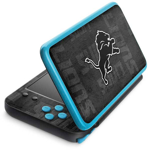 NFL Detroit Lions Black & White Nintendo 2DS XL (2017) Skin