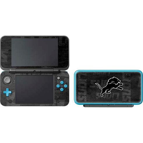 NFL Detroit Lions Black & White Nintendo 2DS XL (2017) Skin
