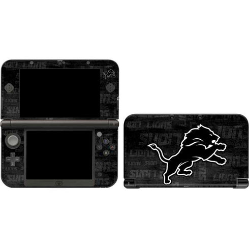 NFL Detroit Lions Black & White 3DS XL 2015 Skin