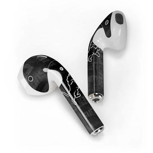 NFL Detroit Lions Black & White Apple AirPods Skin
