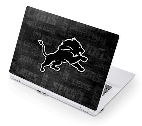 NFL Detroit Lions Black & White Acer Chromebook Skin