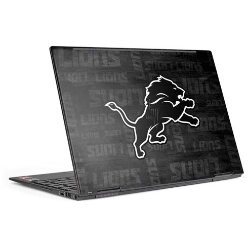NFL Detroit Lions Black & White HP Envy Skin