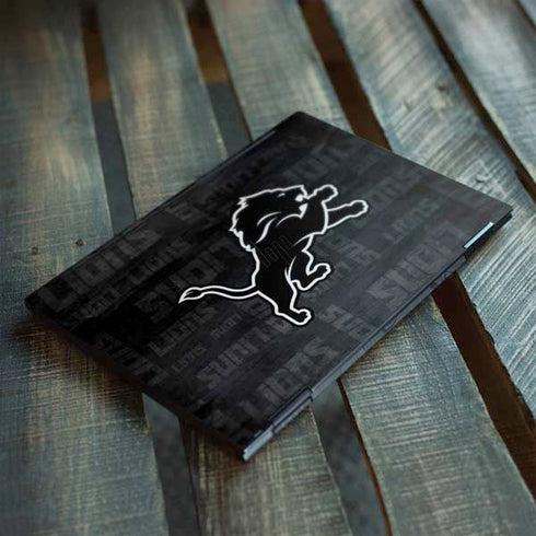 NFL Detroit Lions Black & White HP Envy Skin