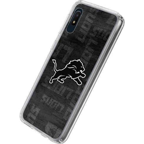 NFL Detroit Lions Black & White Galaxy A10e Clear Case
