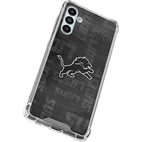 NFL Detroit Lions Black & White Galaxy A13 5G Clear Case