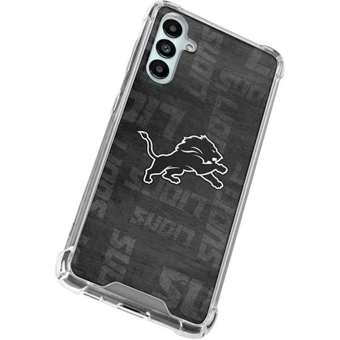 NFL Detroit Lions Black & White Galaxy A15 5G Clear Case