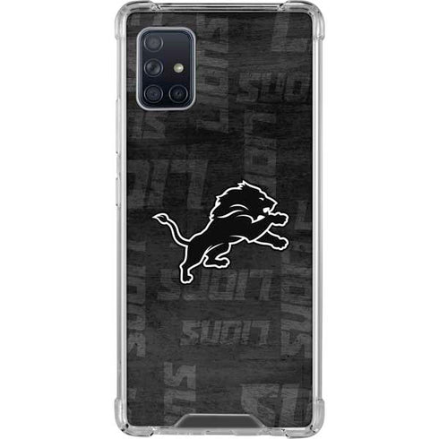 NFL Detroit Lions Black & White Galaxy A51 5G Clear Case