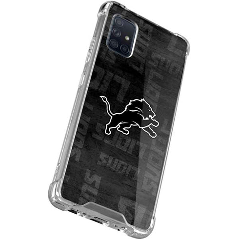 NFL Detroit Lions Black & White Galaxy A51 5G Clear Case