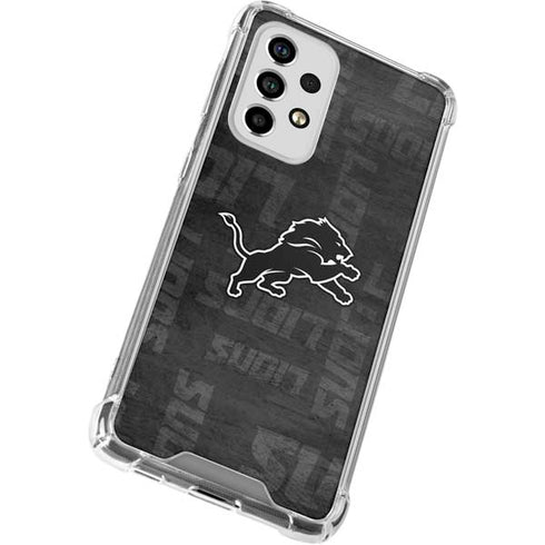 NFL Detroit Lions Black & White Galaxy A53 5G Clear Case