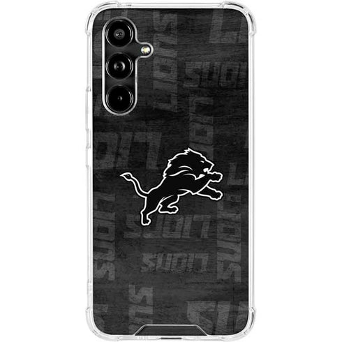NFL Detroit Lions Black & White Galaxy A54 5G Clear Case