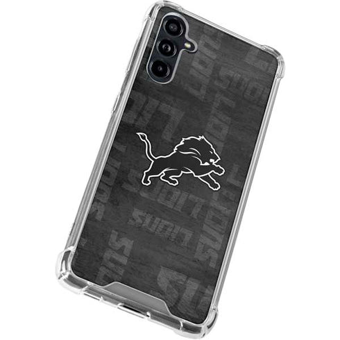 NFL Detroit Lions Black & White Galaxy A54 5G Clear Case