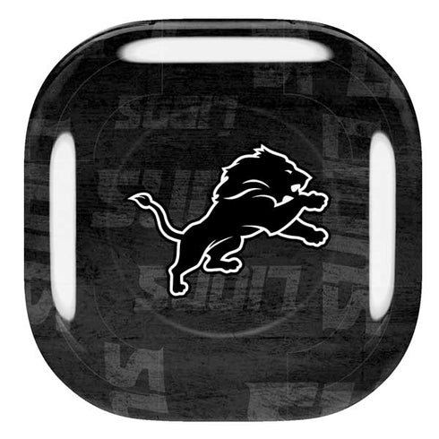 NFL Detroit Lions Black & White Galaxy Buds Pro Skin