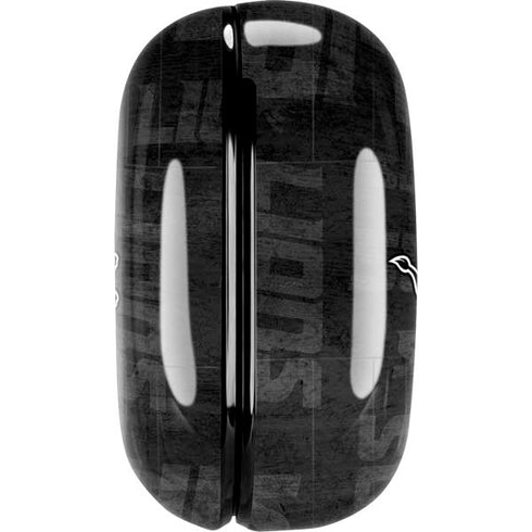 NFL Detroit Lions Black & White Galaxy Buds Pro Skin