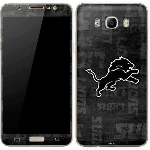 NFL Detroit Lions Black & White Galaxy J7 Skin